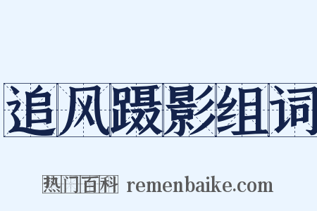 追风蹑影组词是什么意思的图片